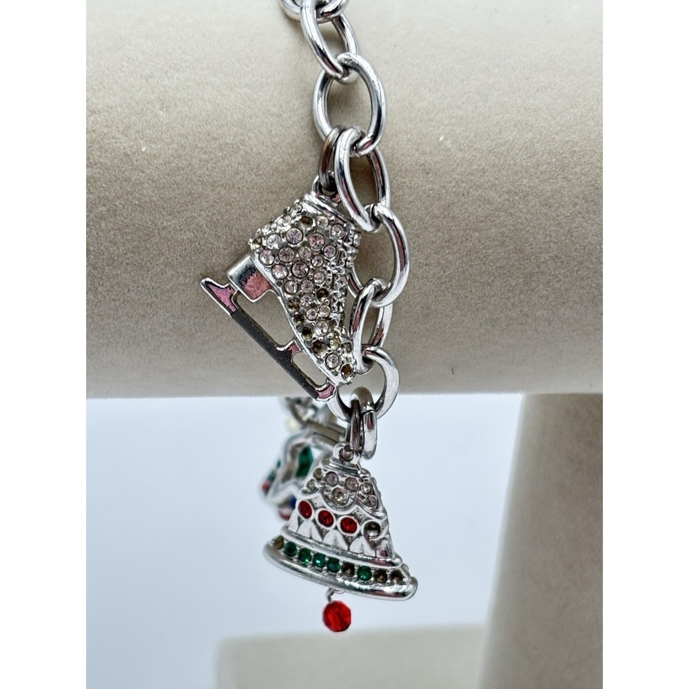 Swarovski Charm Bracelet Christmas Angel Tree Snowflake Rockefeller Center 2005 - Picture 4 of 11